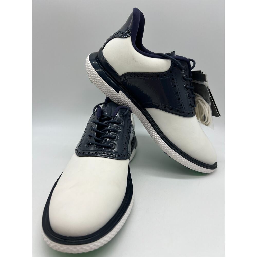 G/FORE Galivant2r T.P.U. Saddle Men 7. 5W Golf Shoes Snow/Twilight GMF000068 - Picture 8 of 16